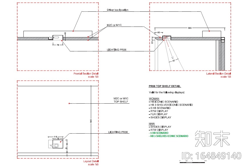 奢华品FENDI设计施工图（附效果图+新理念设计手册+物料...cad施工图下载【ID:164849140】