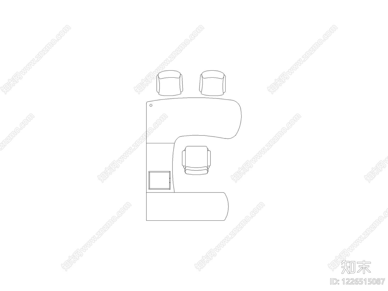 沙发cad施工图下载【ID:1226515087】