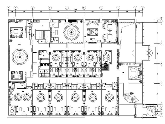 [安徽]新中式风格——豪华海鲜酒家装修施工图施工图下载【ID:161761122】