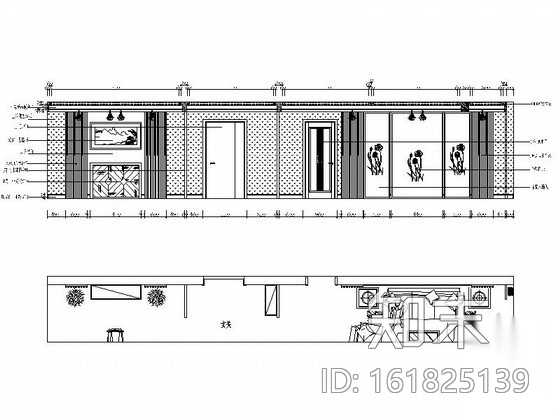 雅致空间新中式风格三居室样板间CAD装修施工图（含效果...cad施工图下载【ID:161825139】