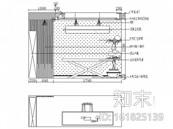 雅致空间新中式风格三居室样板间CAD装修施工图（含效果...cad施工图下载【ID:161825139】