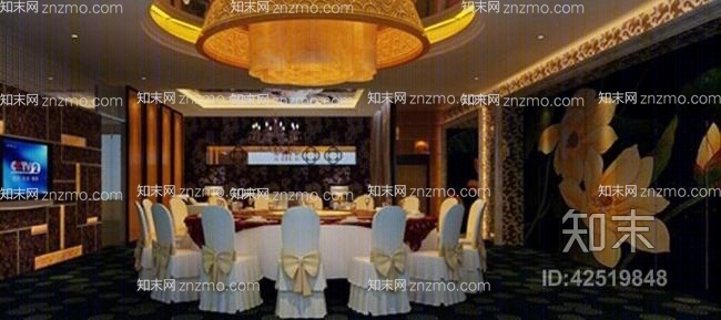 酒店宴会厅183D模型下载【ID:42519848】