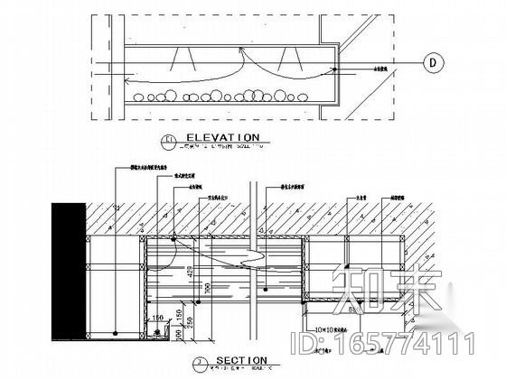 成套灯片、玻璃、镜子墙面造型节点详图CAD图块下载施工图下载【ID:165774111】