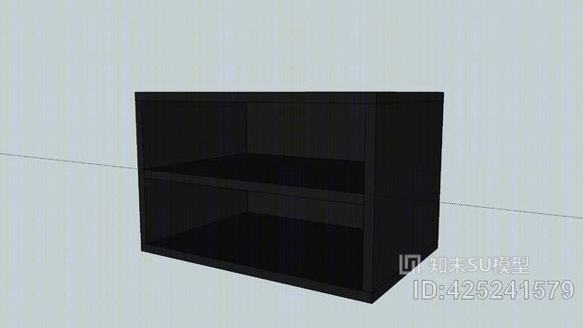 我打开衣柜，宜家60x40x38黑色SU模型下载【ID:425241579】