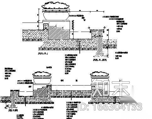 某小区会所及商业街部分景观施工图设计施工图下载【ID:166304133】