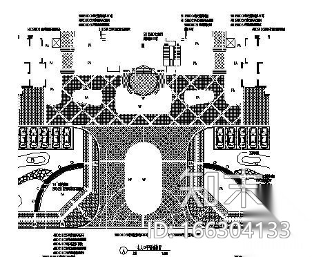 某小区会所及商业街部分景观施工图设计施工图下载【ID:166304133】