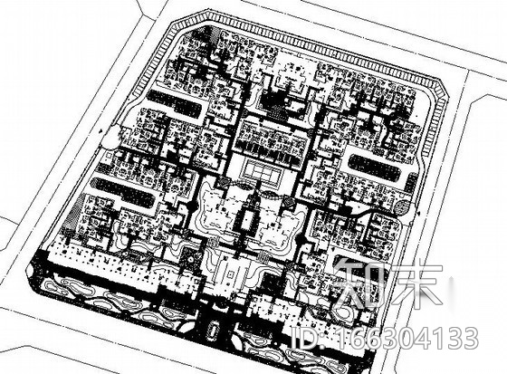 某小区会所及商业街部分景观施工图设计施工图下载【ID:166304133】