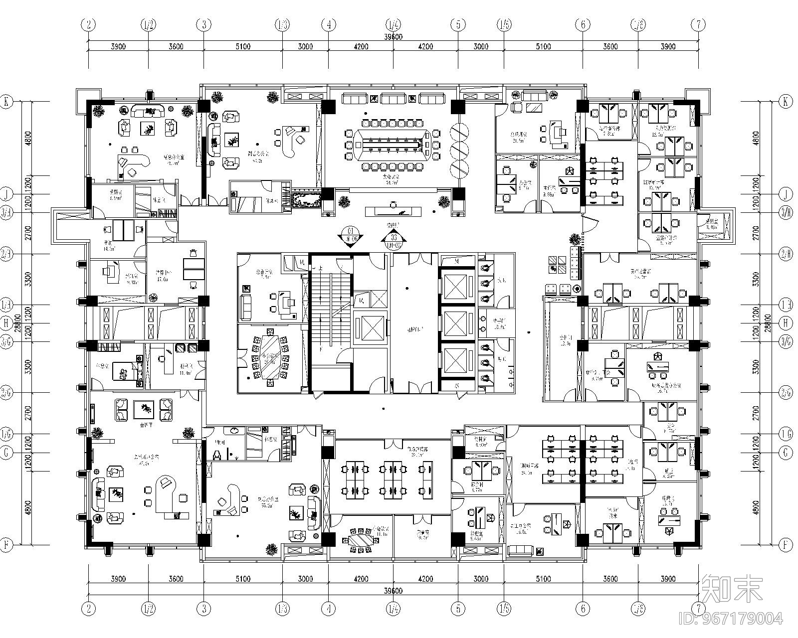 [重庆]某大厦办公室装饰设计全套施工图施工图下载【ID:967179004】