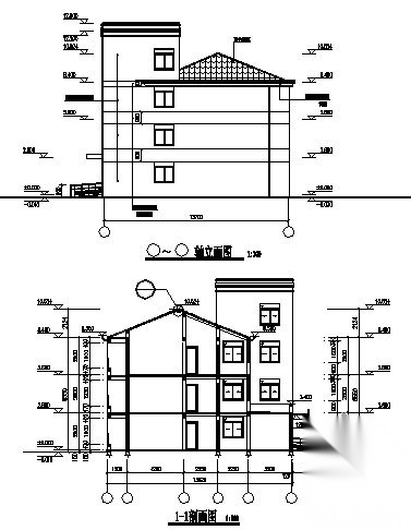 某三层老年公寓建筑施工图cad施工图下载【ID:165601101】