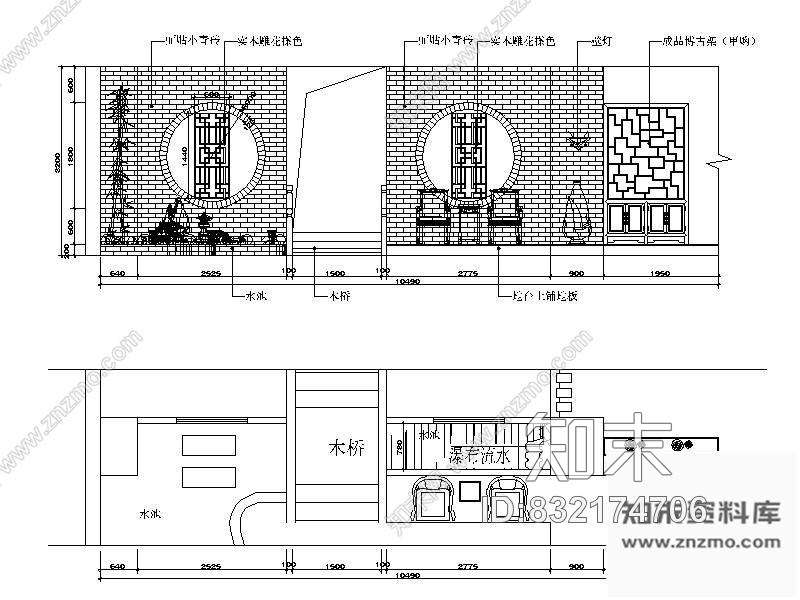 图块/节点中式茶楼立面图cad施工图下载【ID:832174706】