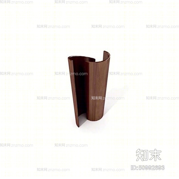 现代棕色木艺壁灯3D模型下载【ID:50992693】
