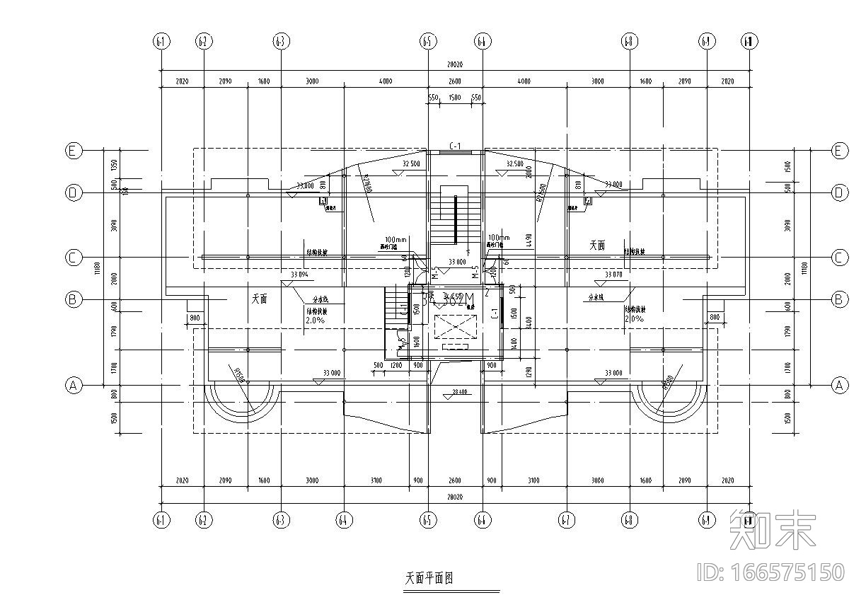 11层1楼梯1电梯住宅楼户型设计图​施工图下载【ID:166575150】
