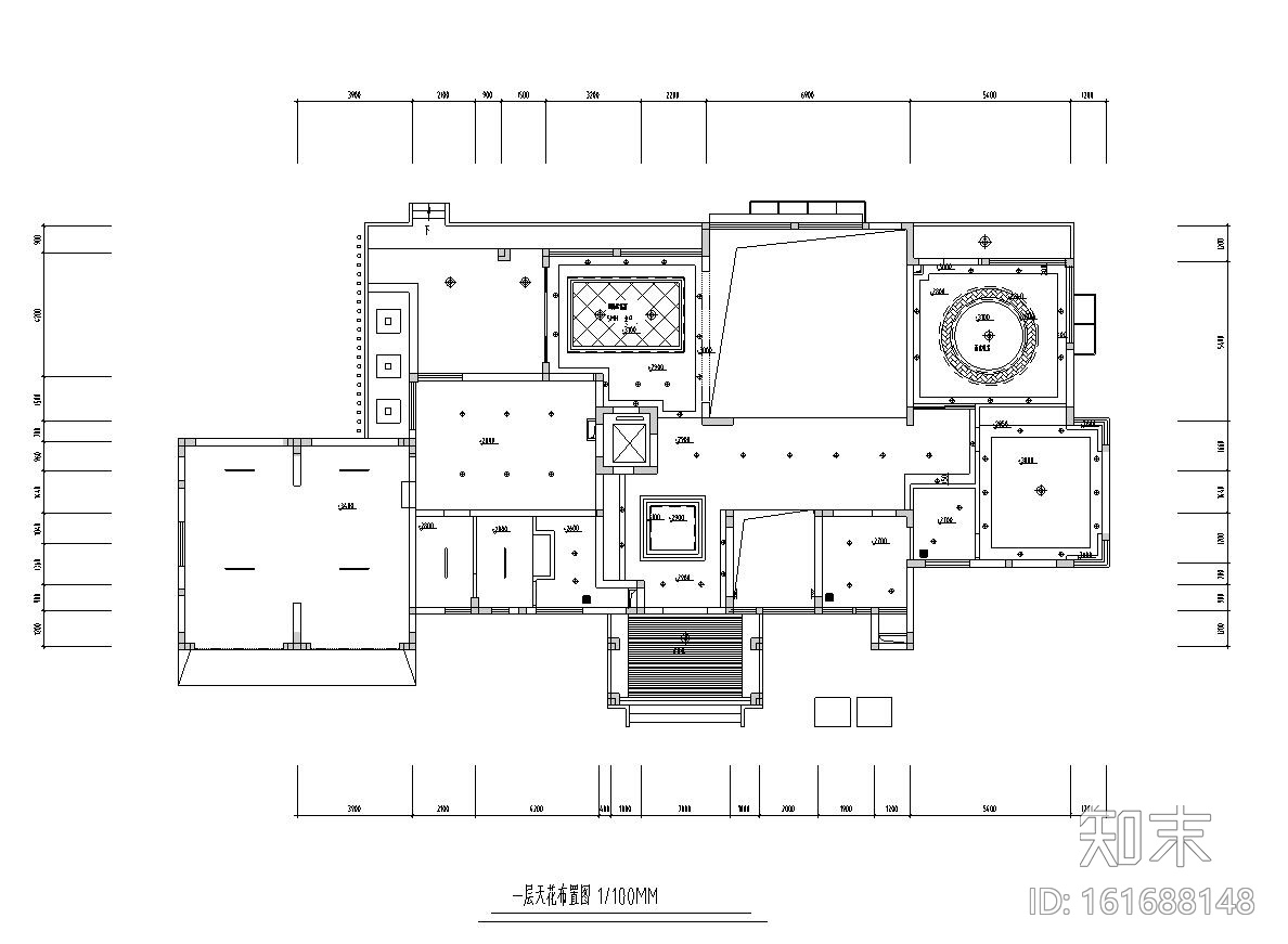 现代风格豪华家装设计施工图效果图cad施工图下载【ID:161688148】