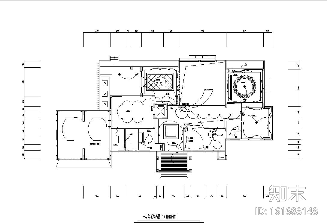 现代风格豪华家装设计施工图效果图cad施工图下载【ID:161688148】