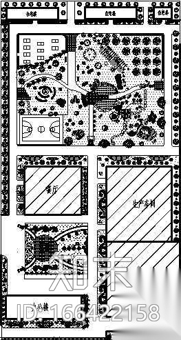 某工矿企业绿地景观规划图纸cad施工图下载【ID:166422158】