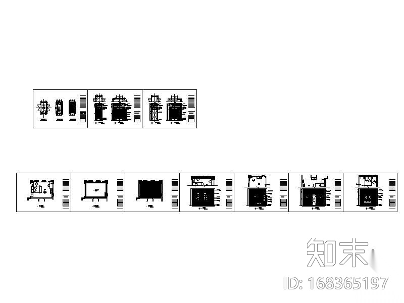 别墅卧室装修施工详图cad施工图下载【ID:168365197】