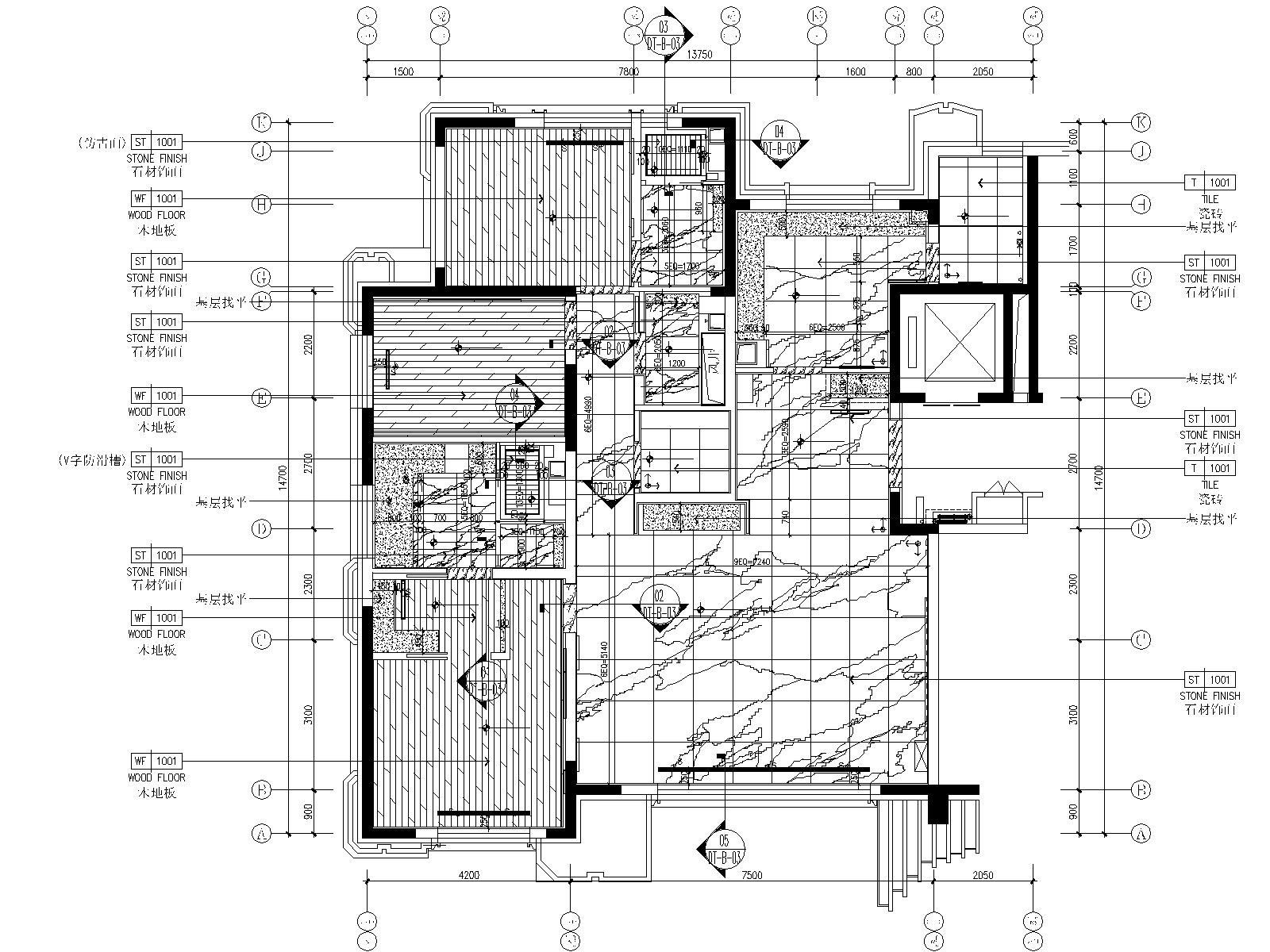 CCD-北京丰台区花乡樊家村175㎡样板间室内装修施工图...cad施工图下载【ID:160388197】