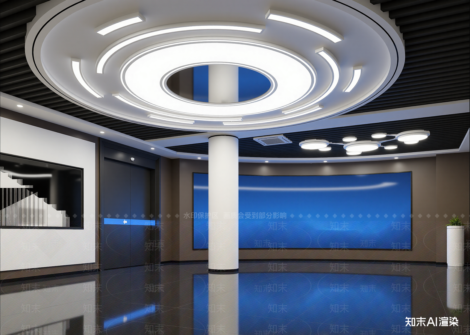 现代直播间3D模型下载【ID:1214794342】