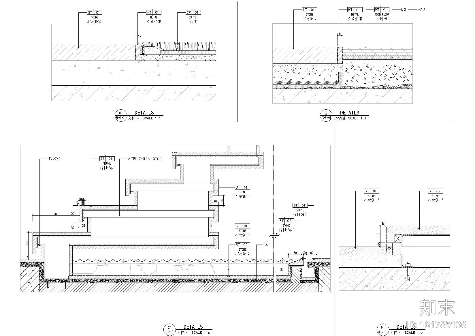 [江苏]南京江宁东山会所室内装饰设计施工图cad施工图下载【ID:161785136】