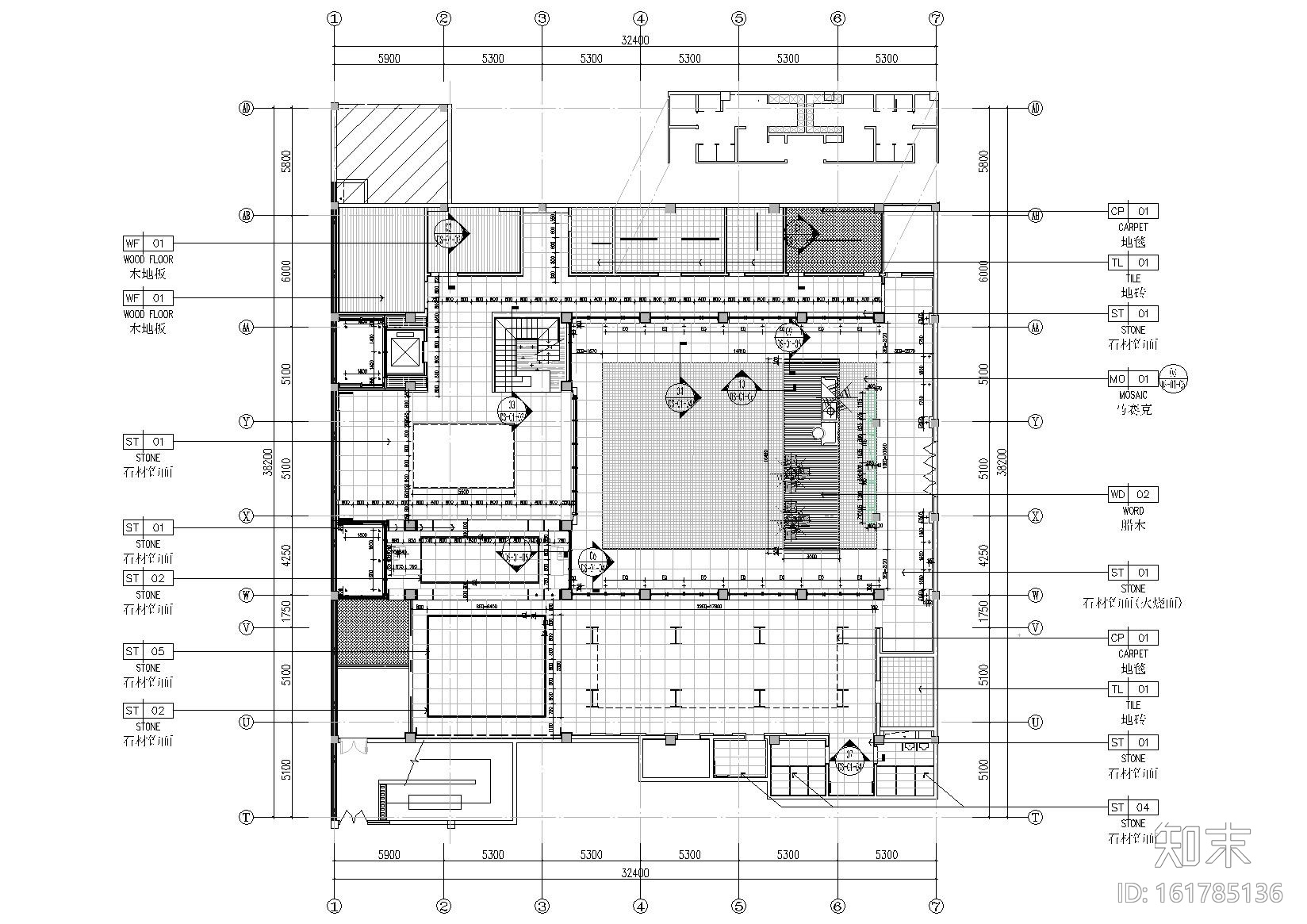 [江苏]南京江宁东山会所室内装饰设计施工图cad施工图下载【ID:161785136】