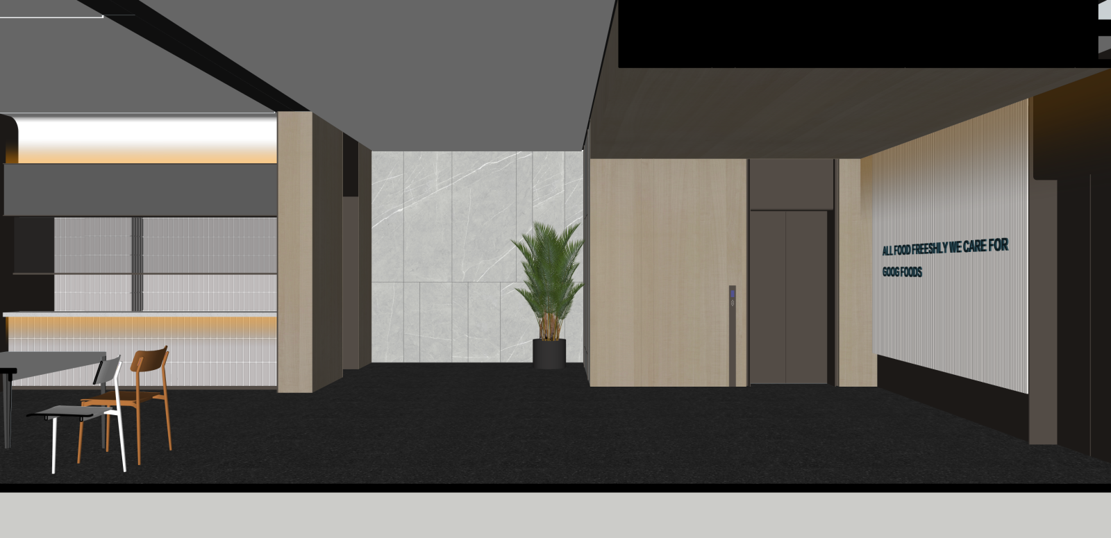 现代快餐店SU模型下载【ID:1215931973】
