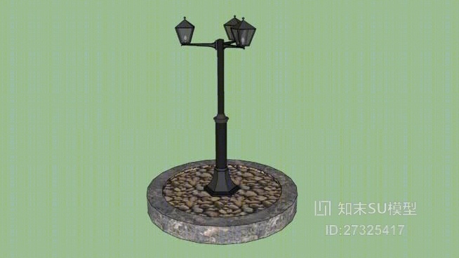 后花园灯SU模型下载【ID:27325417】
