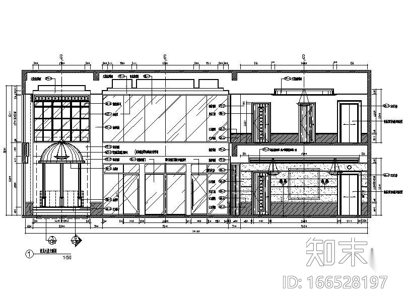 [天津]半岛豪庭住客会所装修图cad施工图下载【ID:166528197】