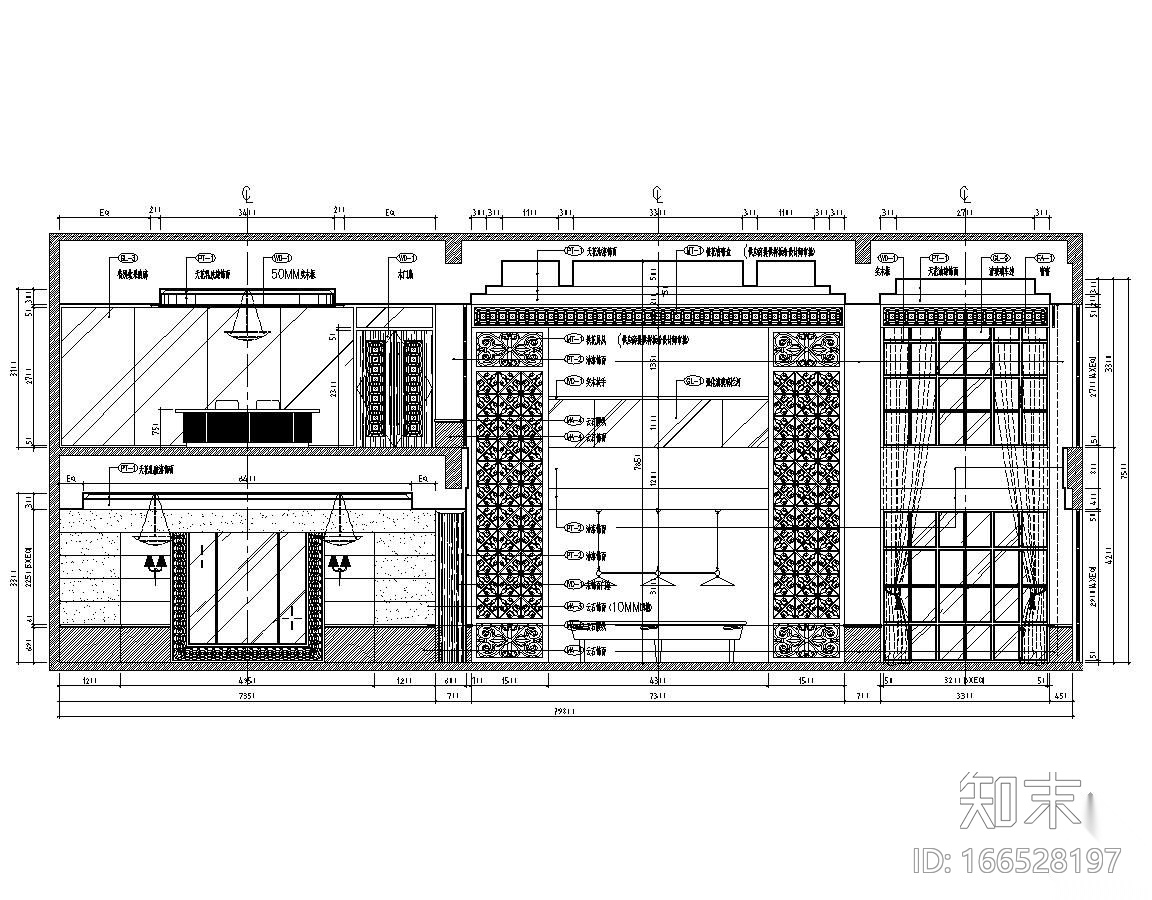 [天津]半岛豪庭住客会所装修图cad施工图下载【ID:166528197】