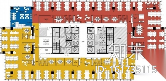 [北京]放松开放式办公空间装饰CAD施工图（含方案、材...施工图下载【ID:161735115】