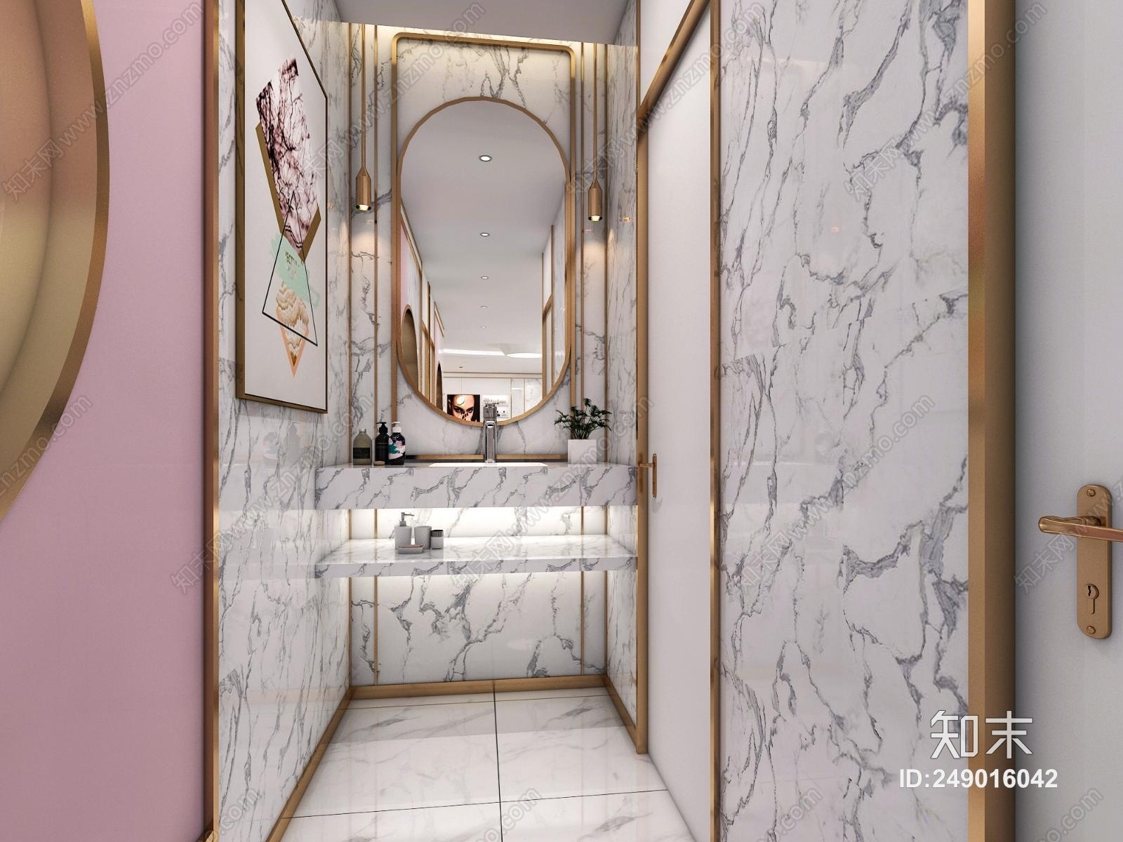 现代美甲店3D模型下载【ID:249016042】