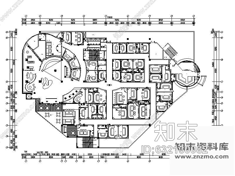 施工图四川2700㎡KTV装修图cad施工图下载【ID:632130082】