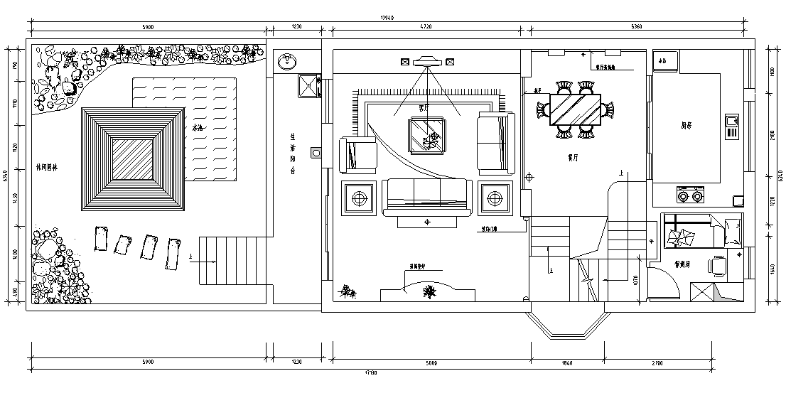 [江西]南昌白金瀚三层别墅室内设计施工图cad施工图下载【ID:161776139】