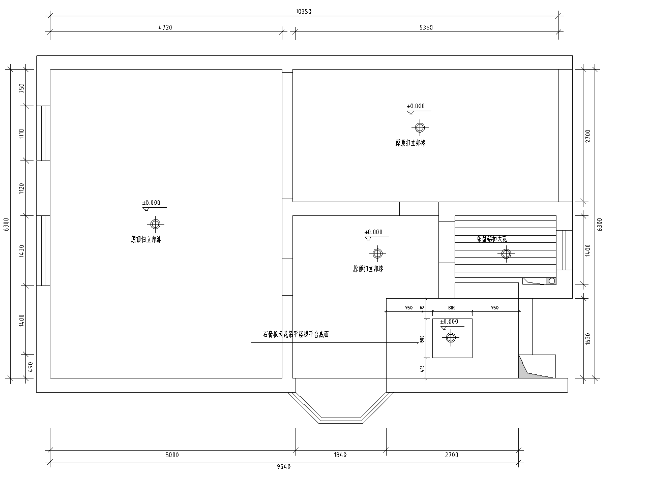 [江西]南昌白金瀚三层别墅室内设计施工图cad施工图下载【ID:161776139】