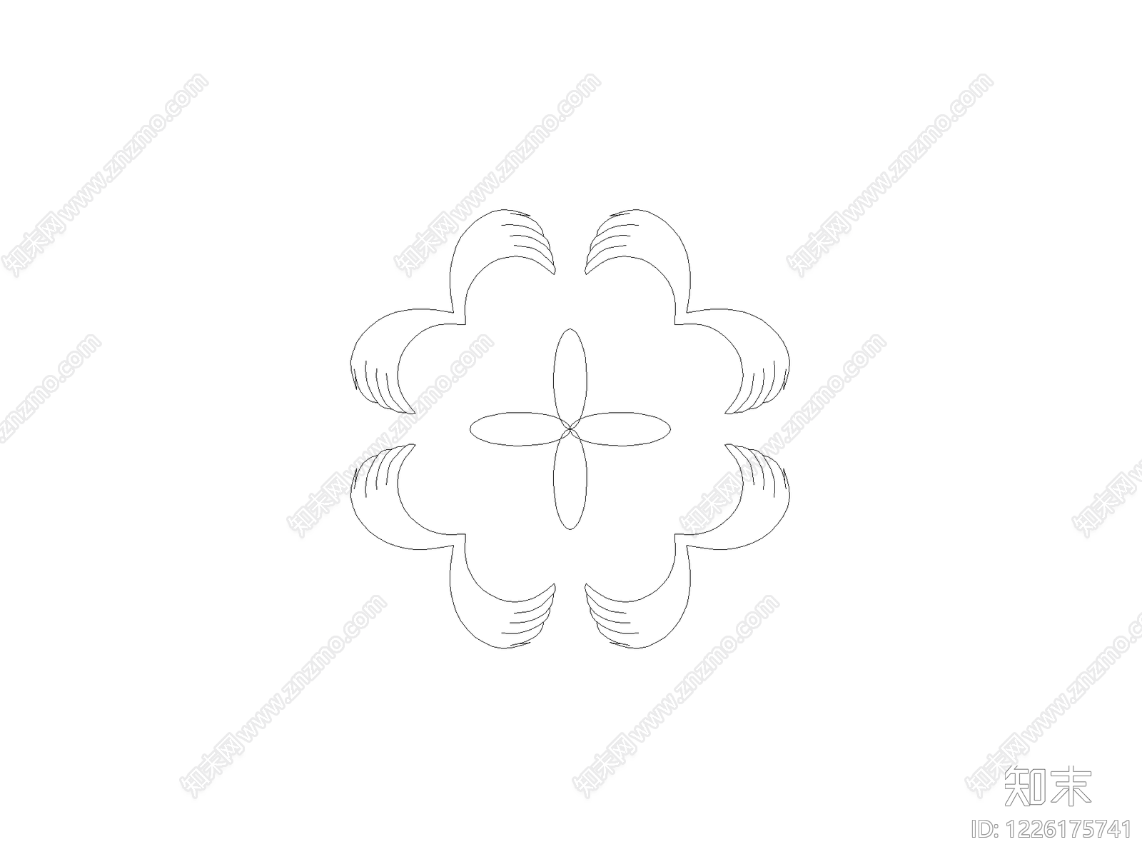 种植物平面图例cad施工图下载【ID:1226175741】