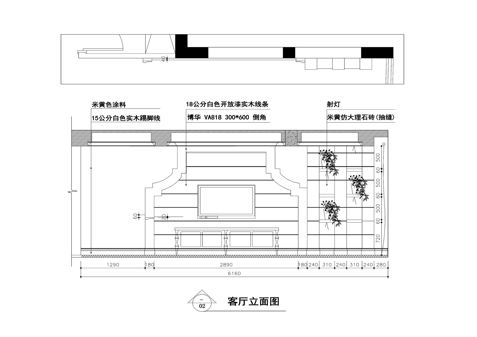 160平米欧式田园平层公寓装修施工图+效果图cad施工图下载【ID:160104166】