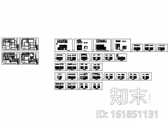 [福建]高端居住区简欧风格两层别墅室内装修施工图cad施工图下载【ID:161851131】