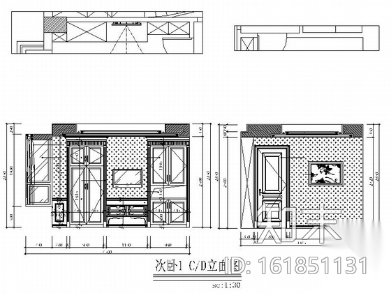 [福建]高端居住区简欧风格两层别墅室内装修施工图cad施工图下载【ID:161851131】