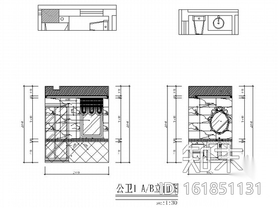 [福建]高端居住区简欧风格两层别墅室内装修施工图cad施工图下载【ID:161851131】