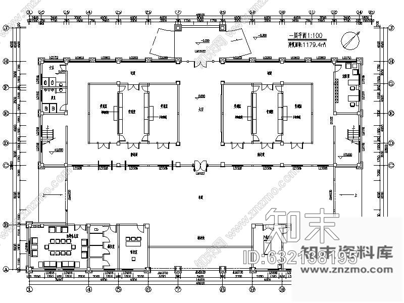 施工图中级法院固定刑场室内装修方案cad施工图下载【ID:632138195】