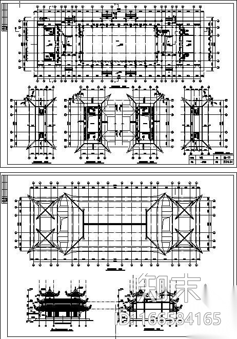厦门某寺庙全套图纸cad施工图下载【ID:166584165】