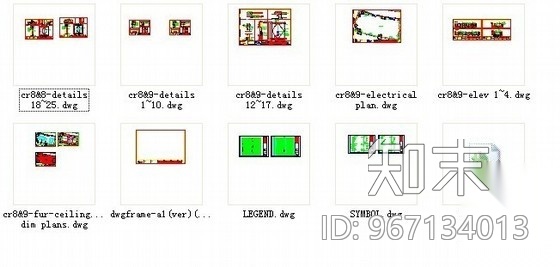 酒店会议室设计装修图cad施工图下载【ID:967134013】