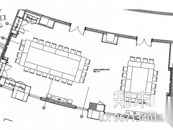 酒店会议室设计装修图cad施工图下载【ID:967134013】