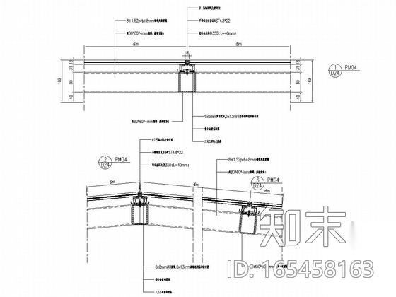 汽车站外幕墙及屋顶钢结构造型施工图cad施工图下载【ID:165458163】