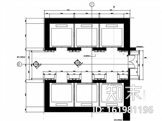 [广州]某国际酒店电梯厅装修图cad施工图下载【ID:161981196】