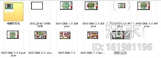 [广州]某国际酒店电梯厅装修图cad施工图下载【ID:161981196】