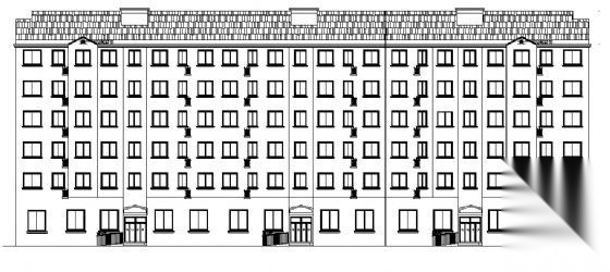 某六层宿舍楼建筑施工图cad施工图下载【ID:150004123】
