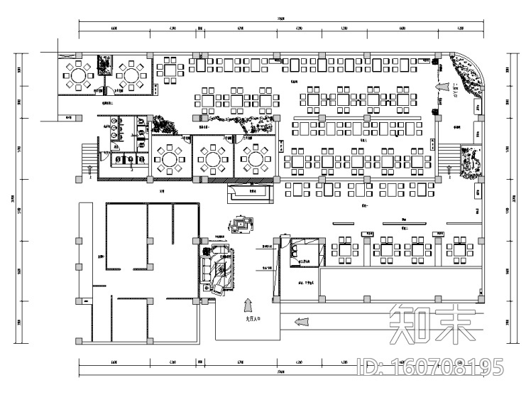 [重庆]新中式风格火锅店室内装修施工图施工图下载【ID:160708195】