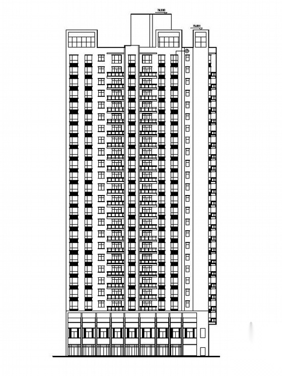 [重庆]多层花园洋房及高层住宅建筑施工图cad施工图下载【ID:167357181】