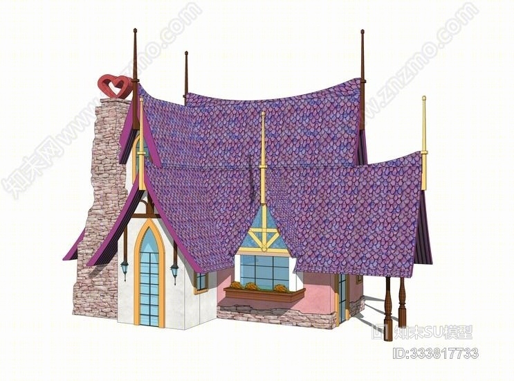 儿童童话城堡SU模型下载【ID:333817733】