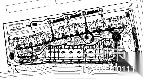 张家港居住区室外景观施工图设计cad施工图下载【ID:161100111】